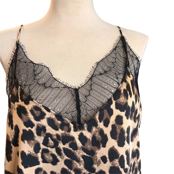 Storia NWT Camisole S Womens Animal Print Lace Trim Lightweight‎ Top Size Small - Picture 5 of 10